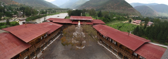 Punakha Dzong courtyard